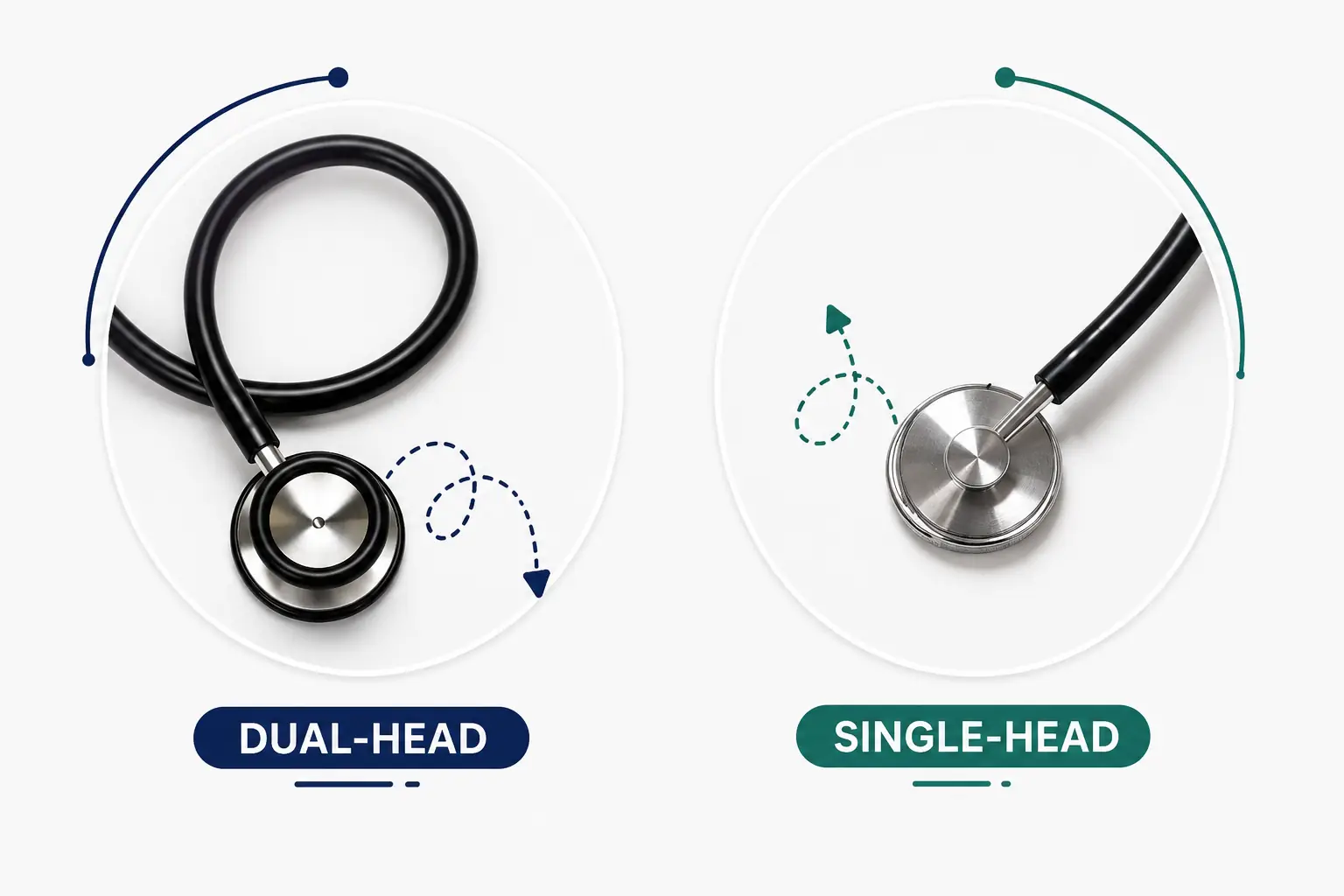 Perbandingan stetoskop single head dan dual head